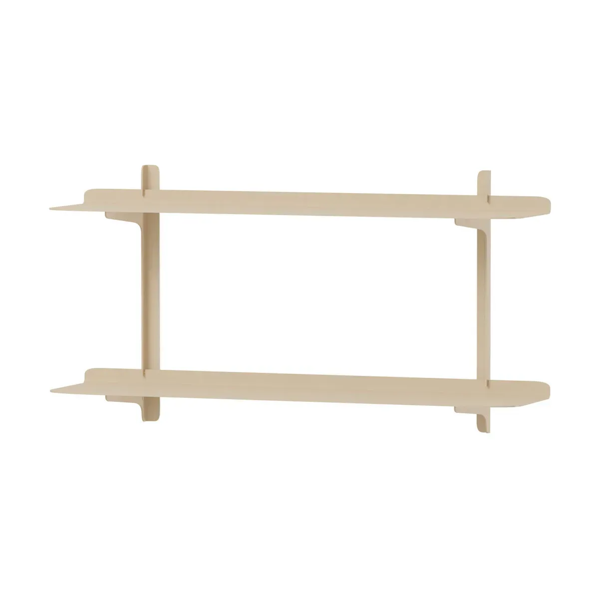 2 étagères murales en acier beige cashew 35,6x68x17,2cm Linara - Metallbude