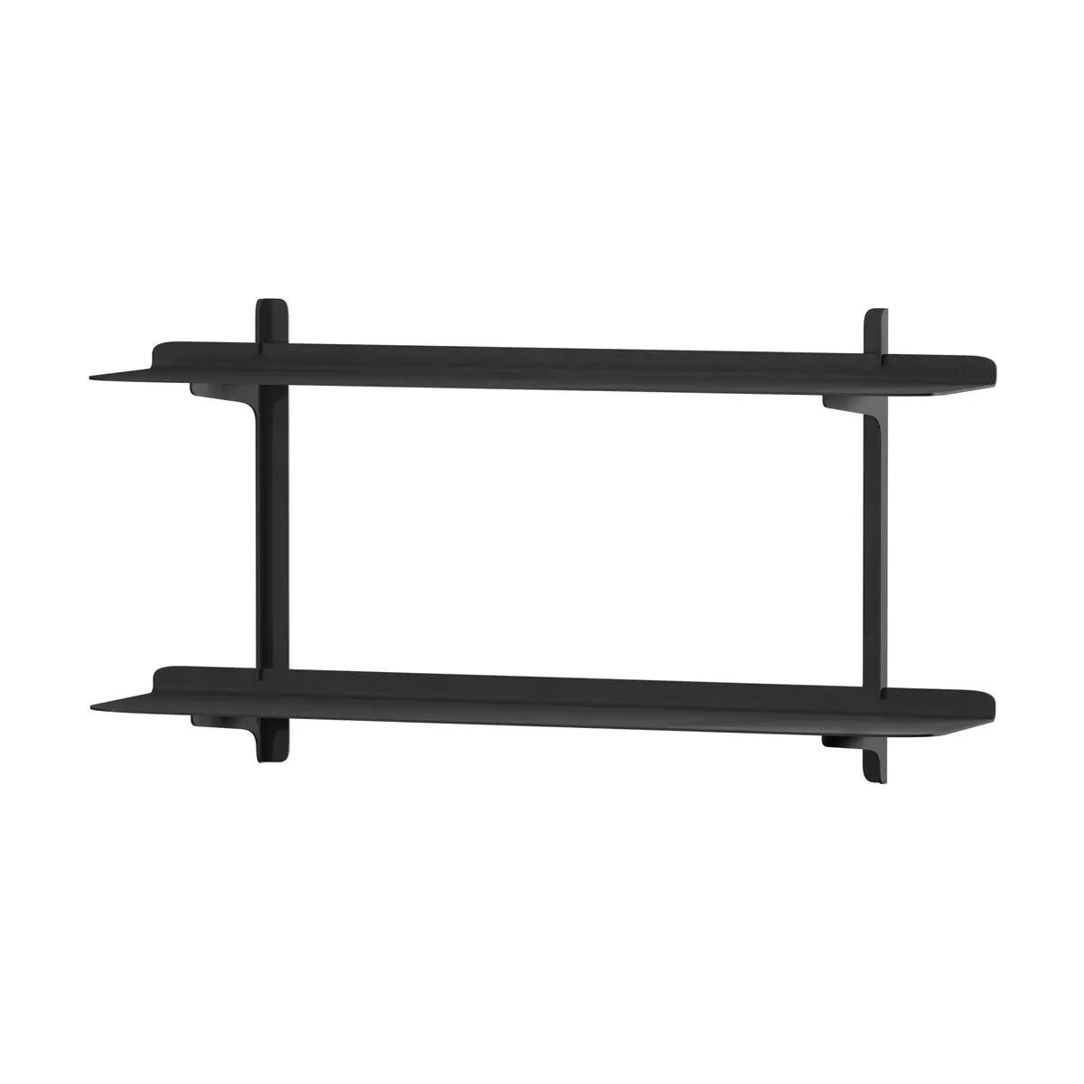 2 étagères murales en acier noir 35,6x68x17,2cm Linara - Metallbude