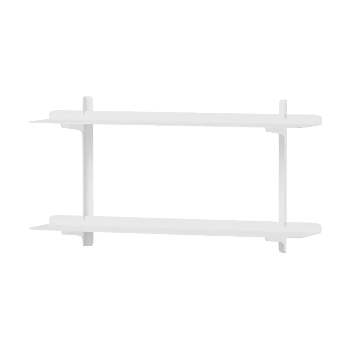 2 étagères murales en acier blanc 35,6x68x17,2cm Linara - Metallbude