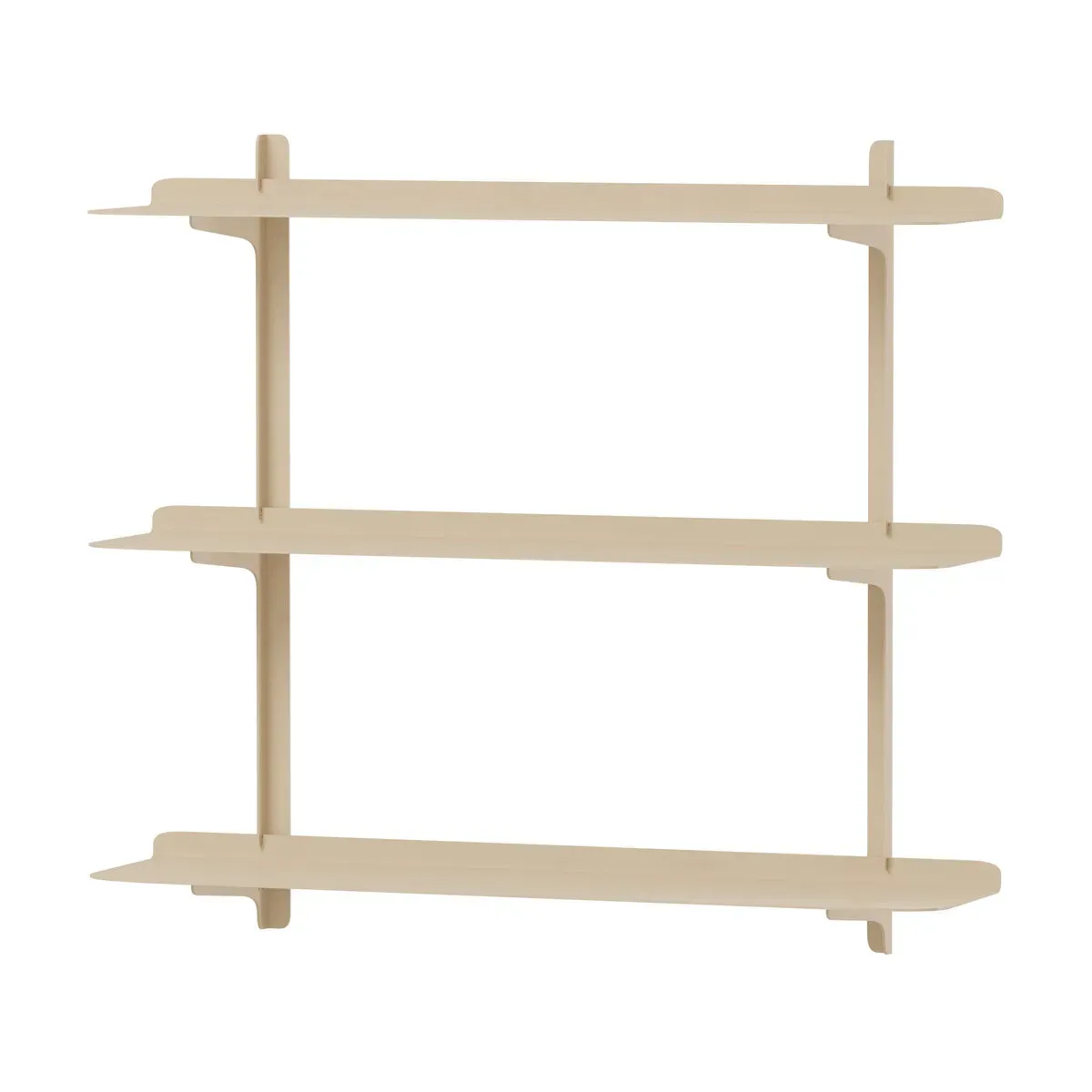 3 étagères murales en acier beige cashew 60,6x68x17,2cm Linara - Metallbude