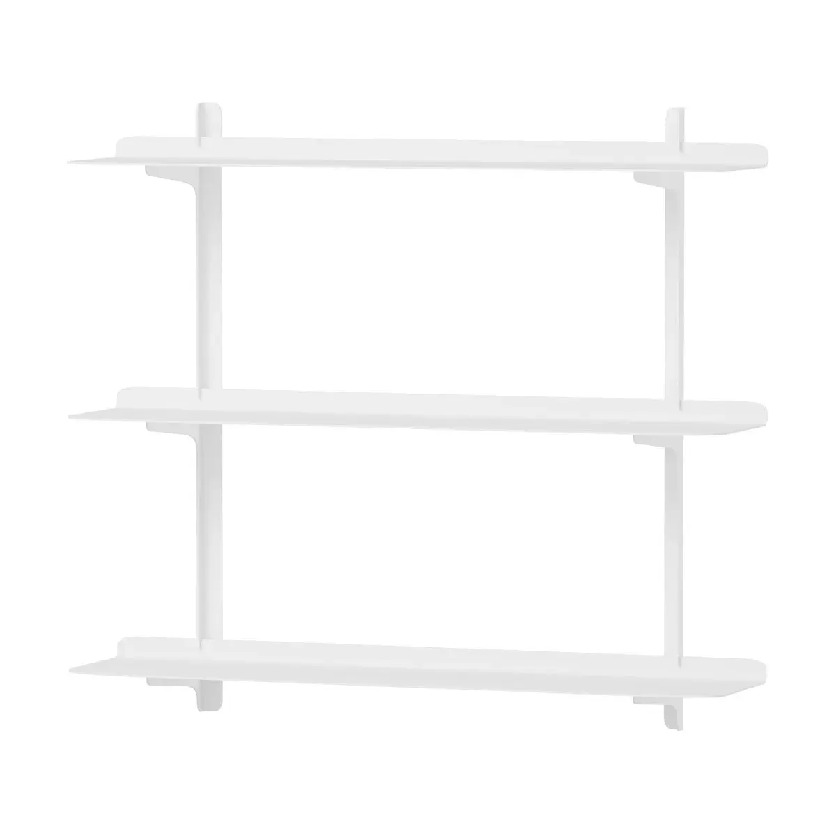 3 étagères murales en acier blanc 60,6x68x17,2cm Linara - Metallbude