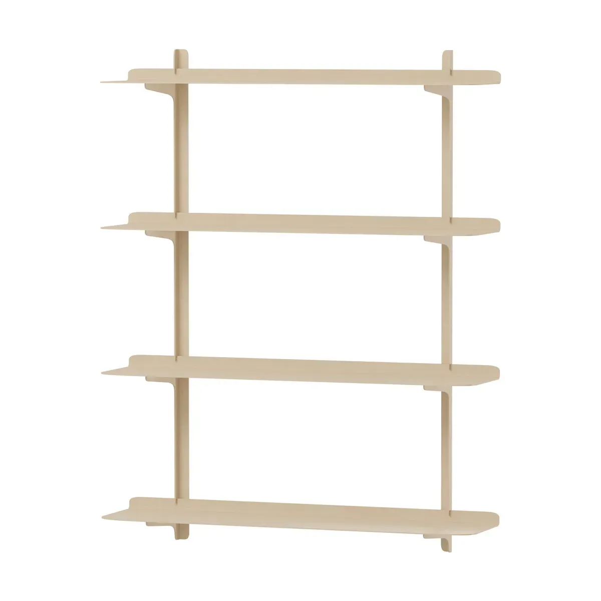 4 étagères murales en acier beige cashew 85,6x68x17,2cm Linara - Metallbude