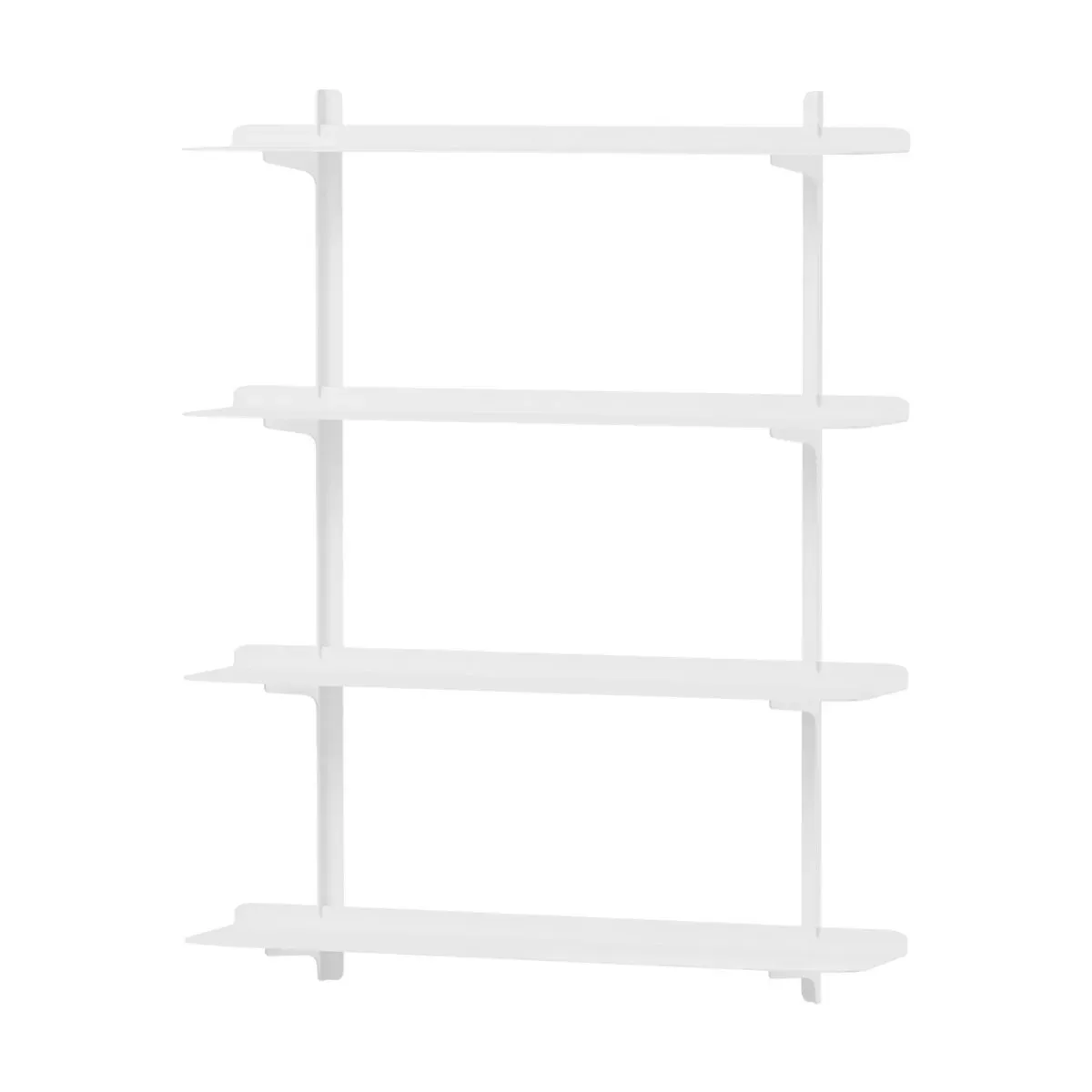 4 étagères murales en acier blanc 85,6x68x17,2cm Linara - Metallbude