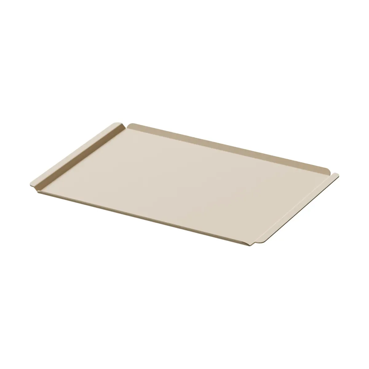 Plateau en acier beige cashew 34x24cm Cut X - Metallbude