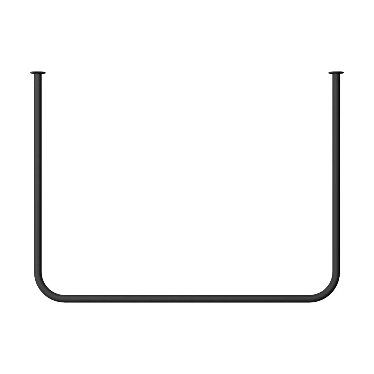 Rail à vêtements rond en acier noir 80x60cm Enio - Metallbude