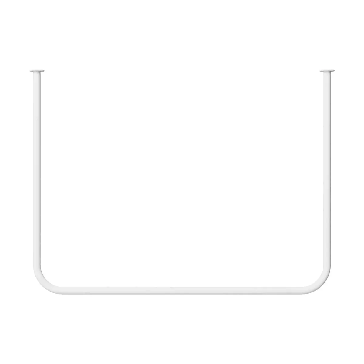 Rail à vêtements rond en acier blanc 80x60cm Enio - Metallbude