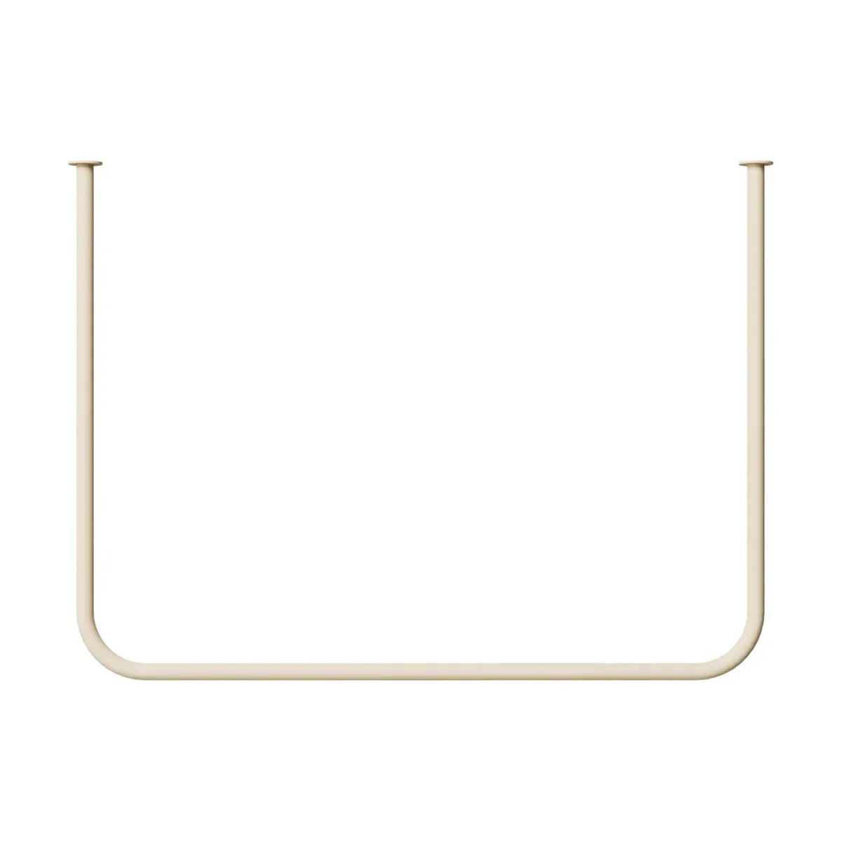 Rail à vêtements rond en acier beige cashew 80x60cm Enio - Metallbude