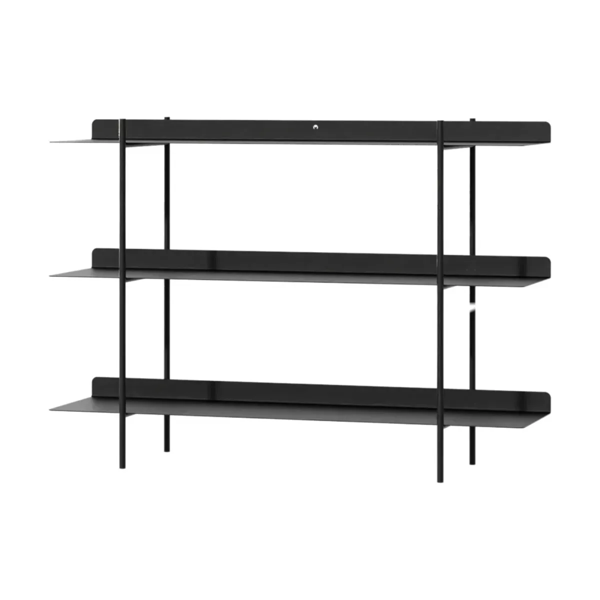 3 étagères à poser en acier noir 85x33cm Tharon - Metallbude