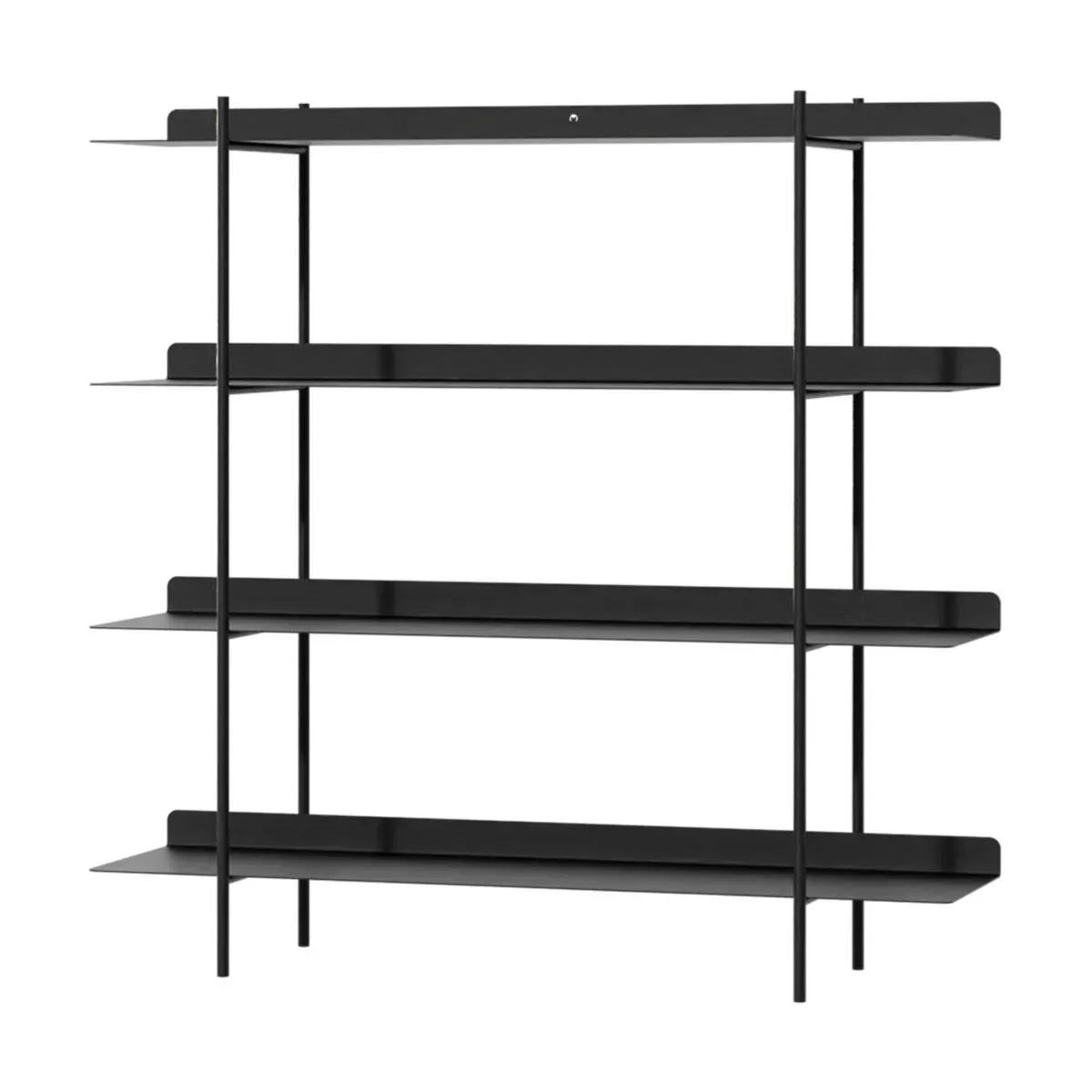 4 étagères à poser en acier noir 118x33cm Tharon - Metallbude