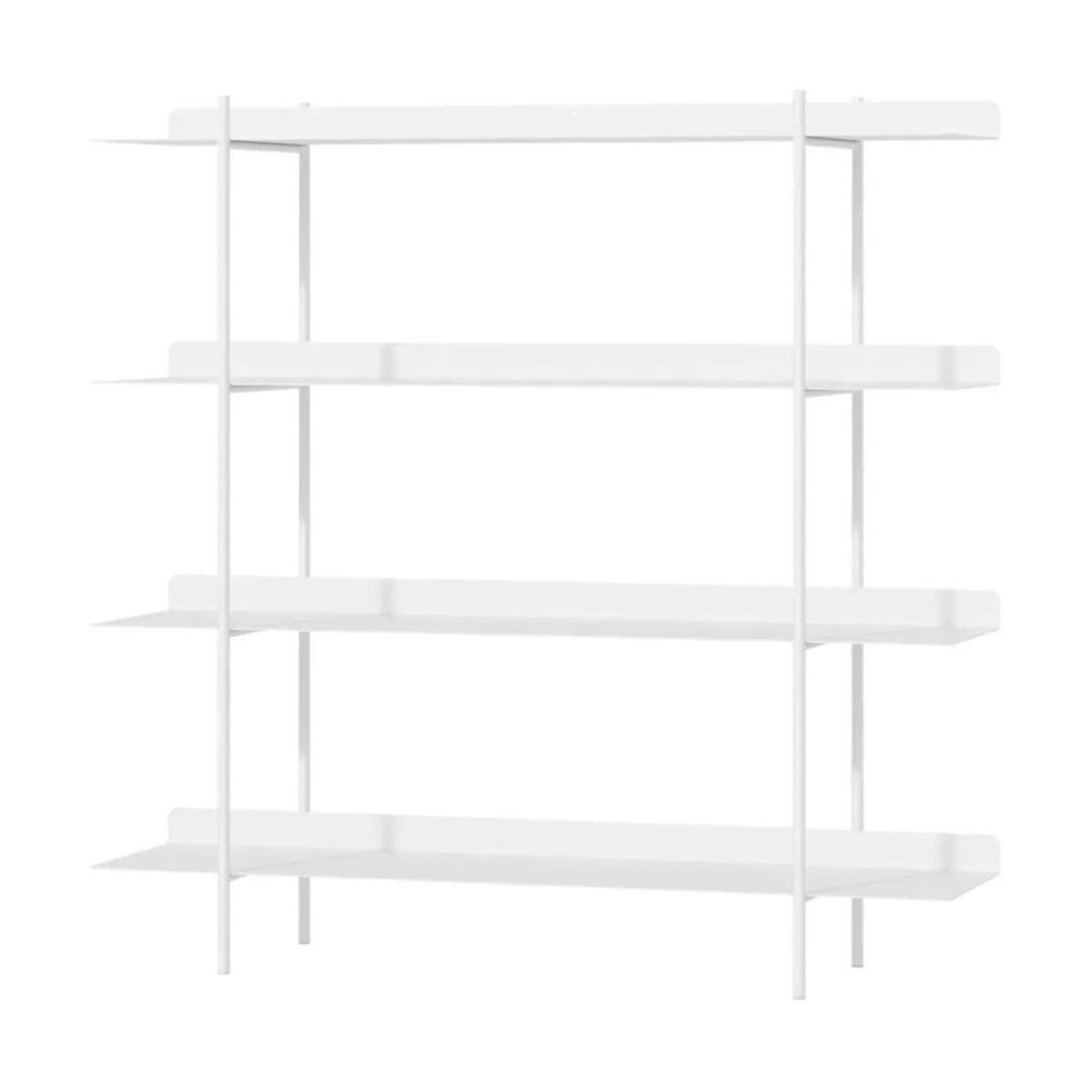 4 étagères à poser en acier blanc 118x33cm Tharon - Metallbude