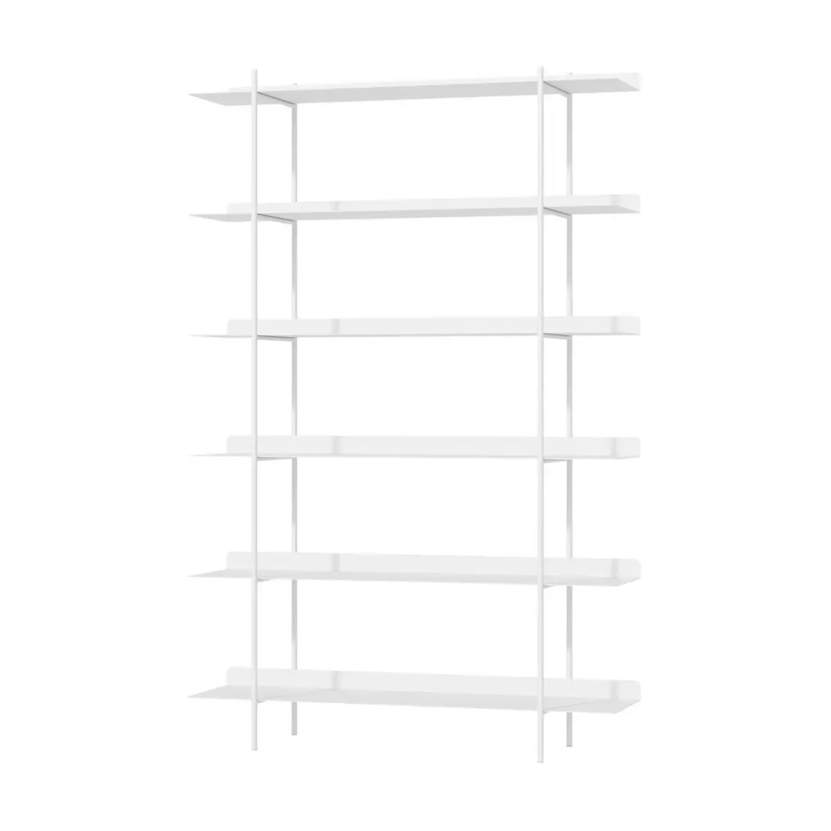 6 étagères à poser en acier blanc 184x33cm Tharon - Metallbude