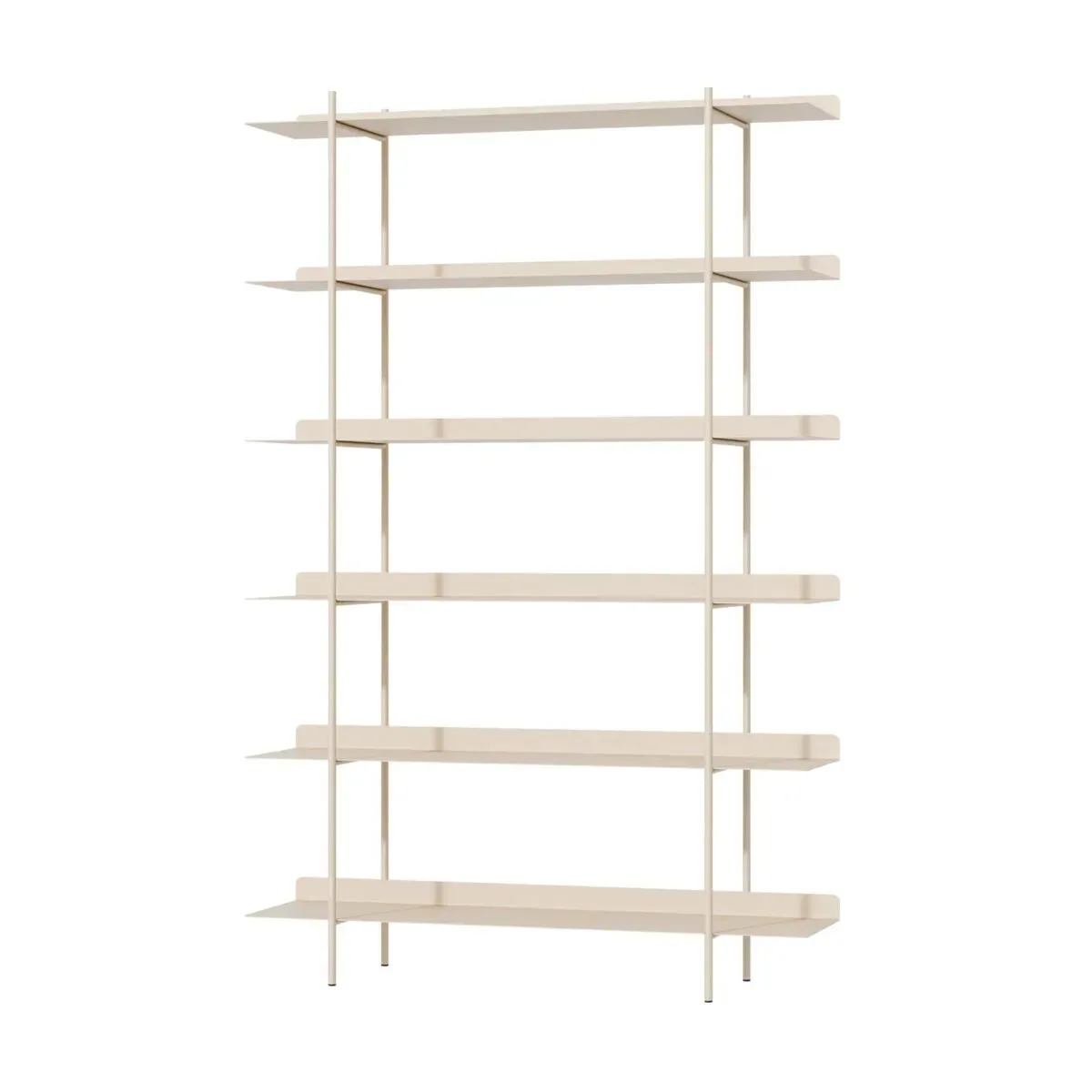 6 étagères à poser en acier beige cashew 184x33cm Tharon - Metallbude