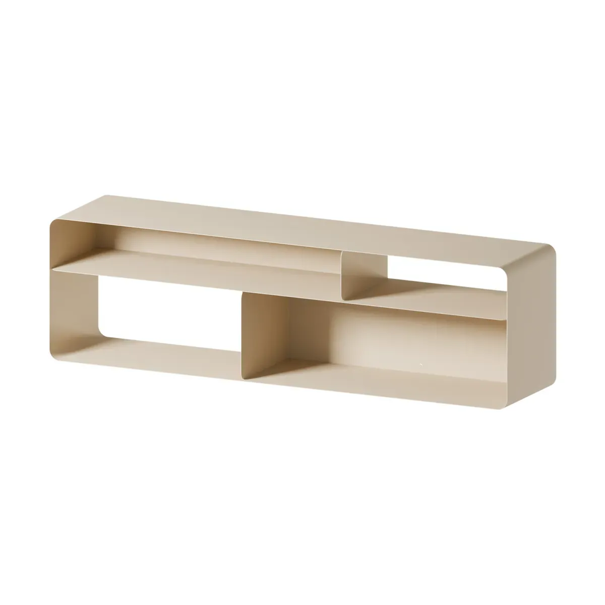 Meuble tv en acier beige cashew 180x40x52cm Tavir - Metallbude