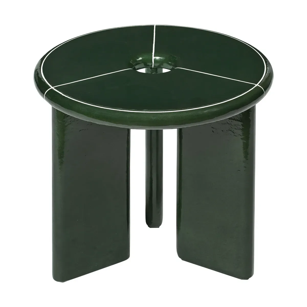 Table d'appoint en béton renforcé de fibres de verre vert 47x45cm Deya - Ferm Living