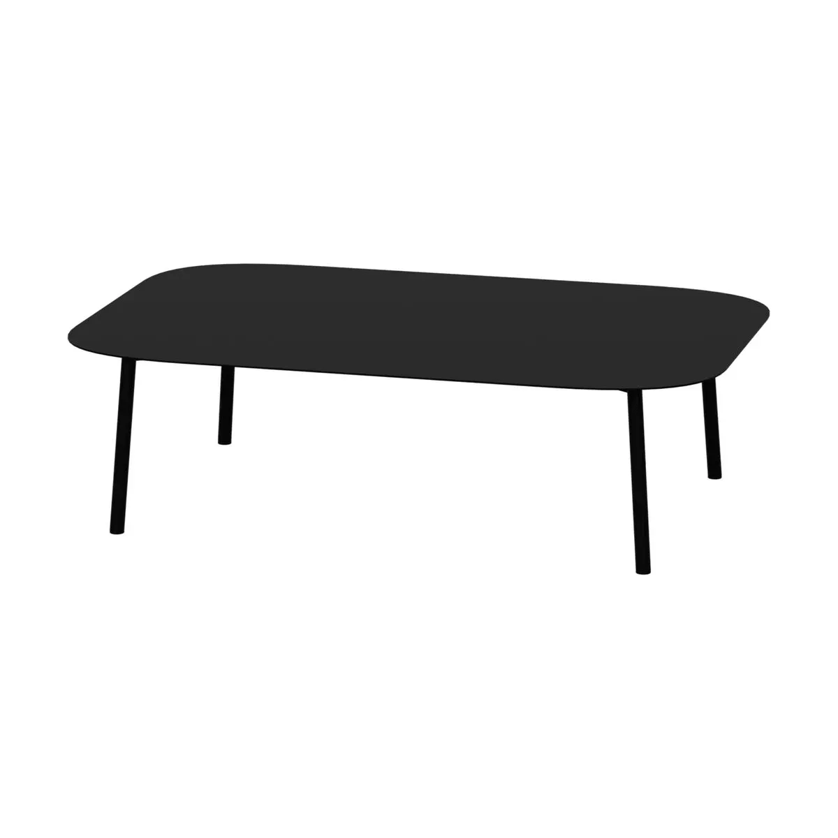 Table de jardin ovale en acier noir 120cm Lago - Metallbude