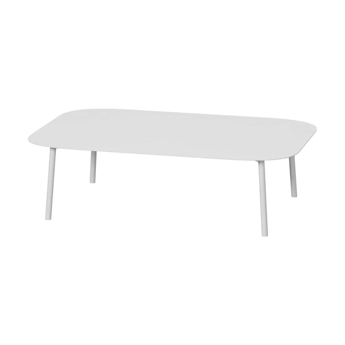 Table de jardin ovale en acier blanc 120cm Lago - Metallbude