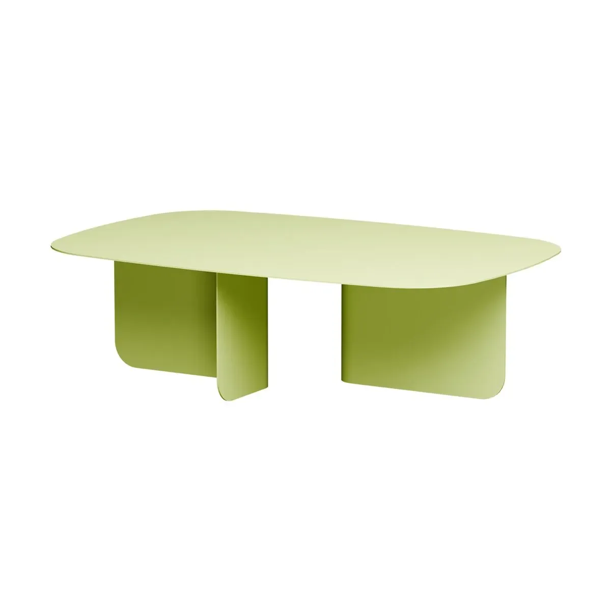 Table basse en acier matcha latte 115x77cm Livia - Metallbude