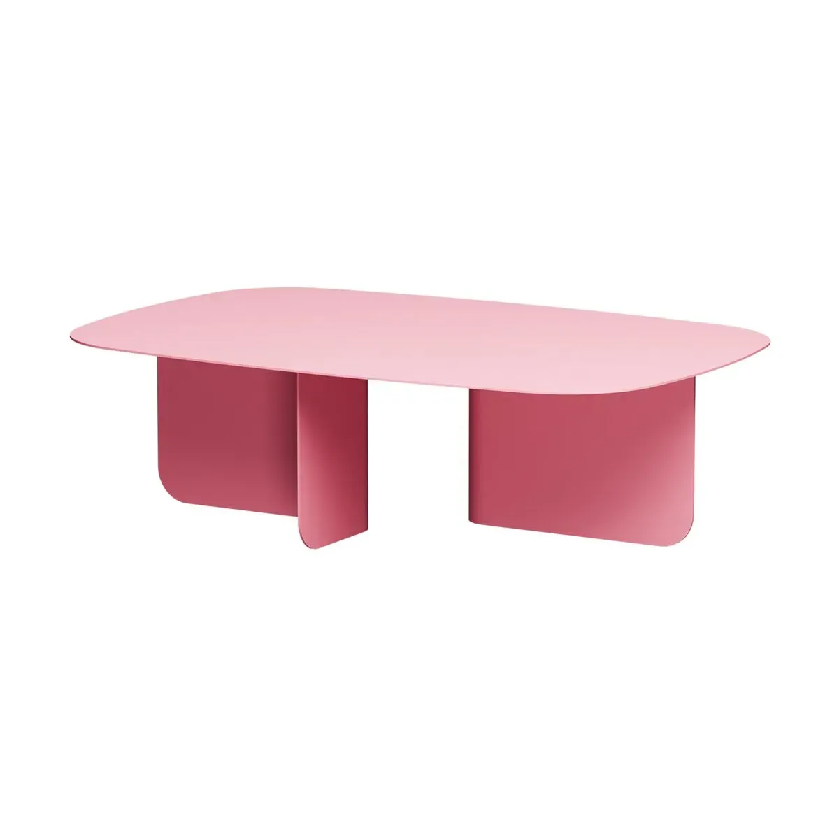Table basse en acier pink lemonade 115x77cm Livia - Metallbude