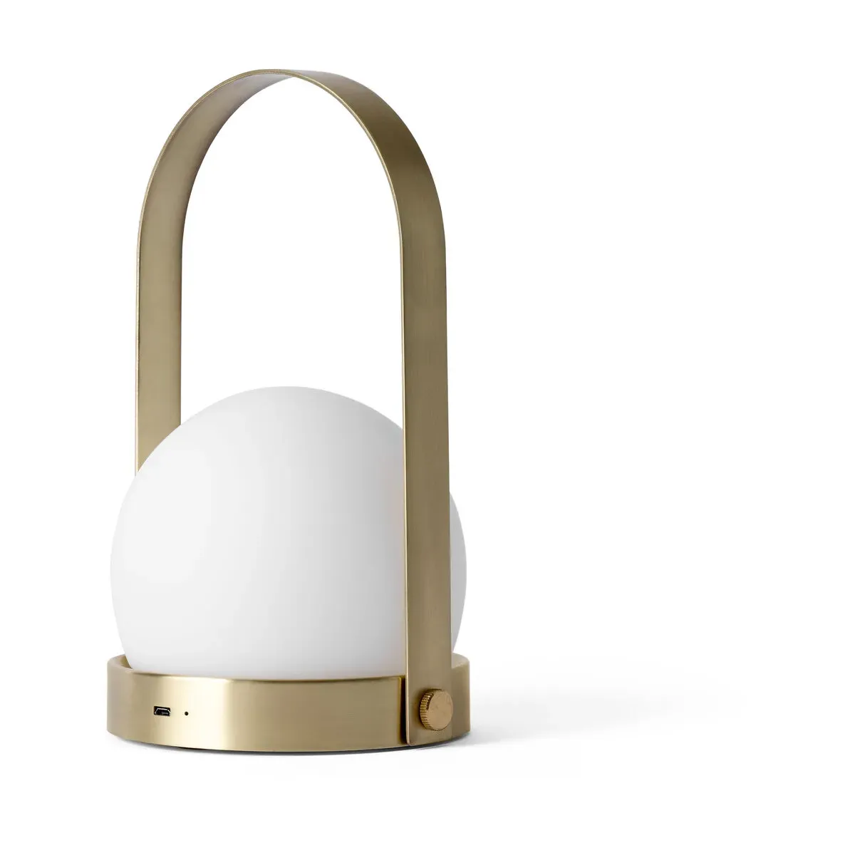 Lampe de table portable en verre et laiton 13,5x24,5cm Carrie - Audo