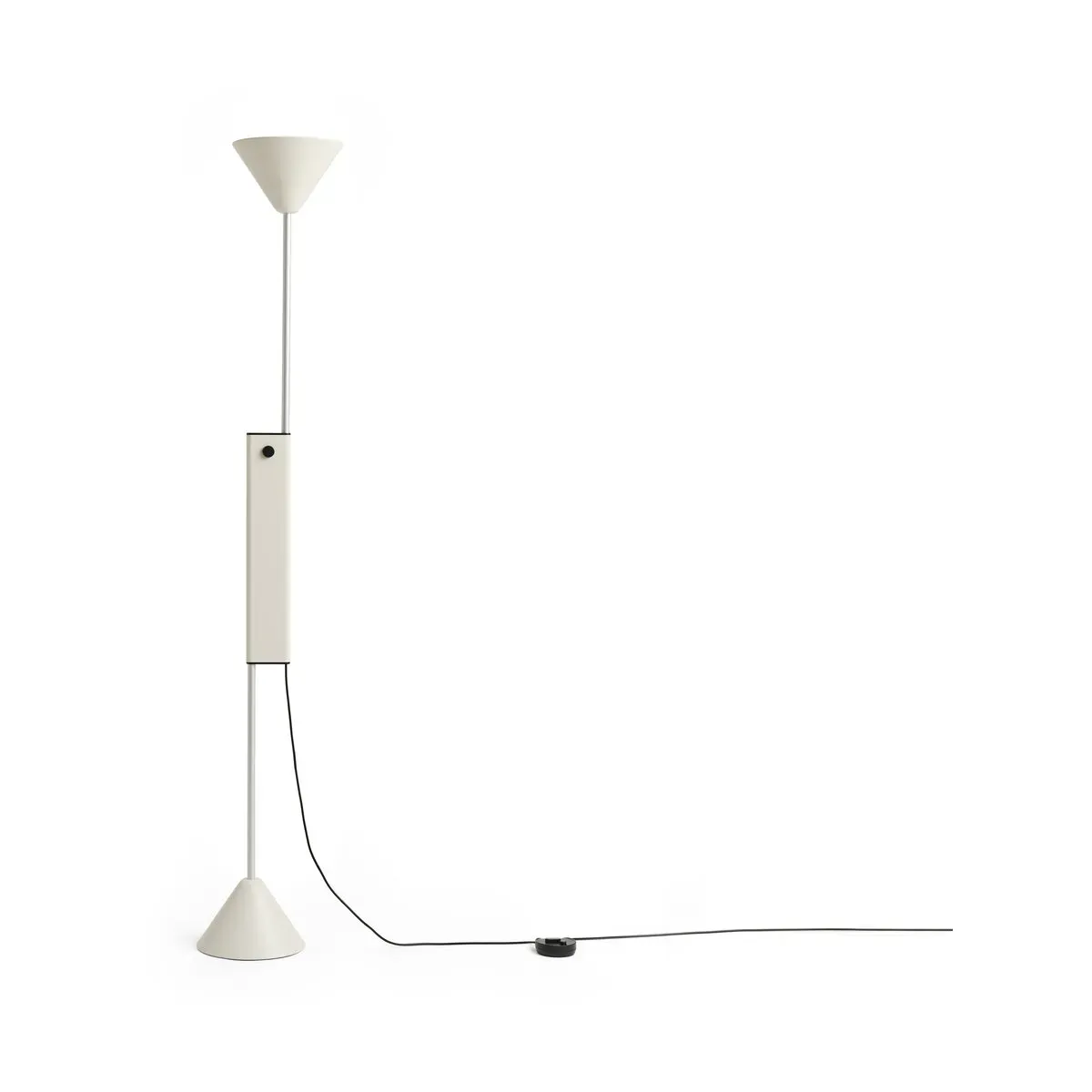 Lampadaire en métal anodisé blanc crème Twist- Hay