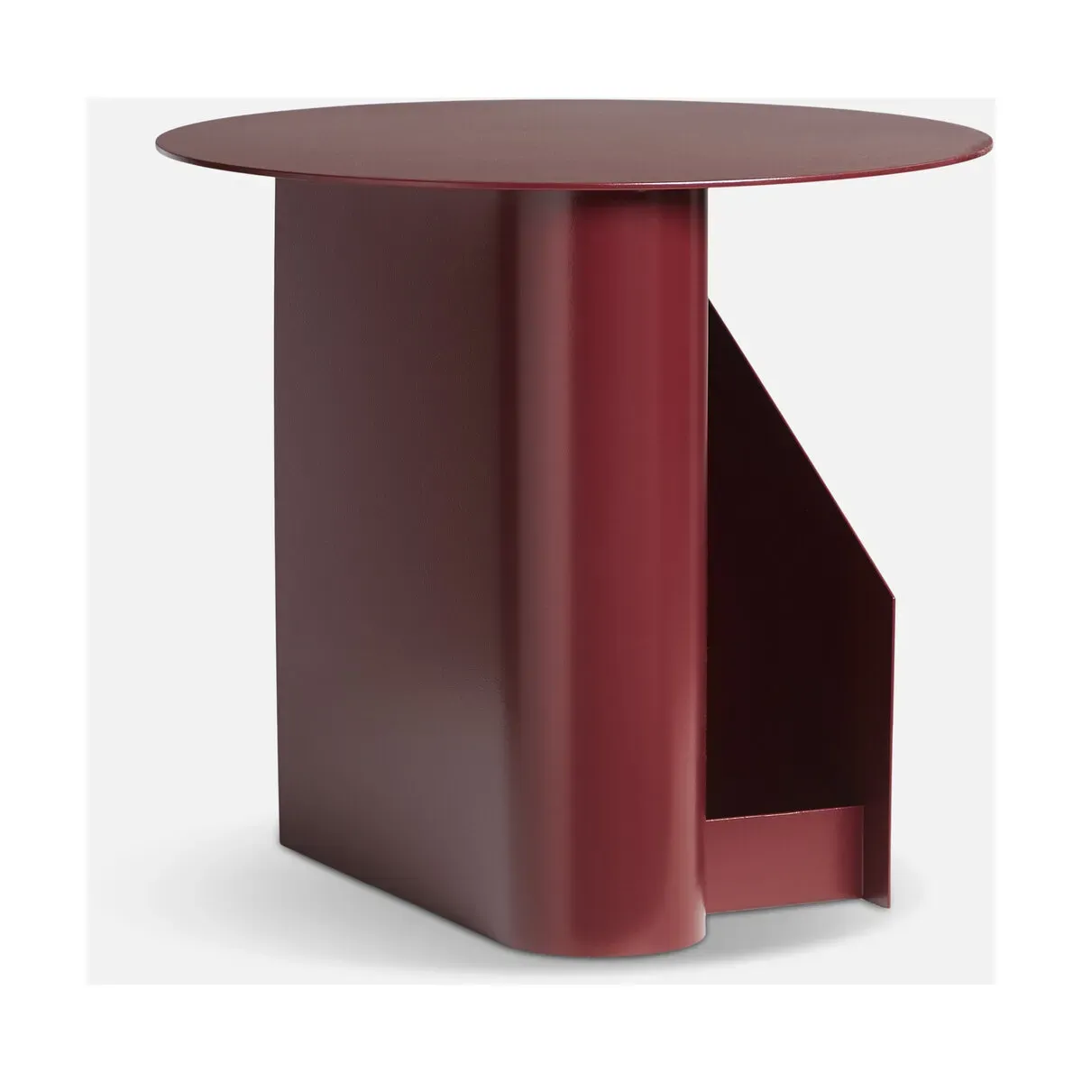 Table d’appoint en métal rouge bordeaux 36x40cm Sentrum - Woud
