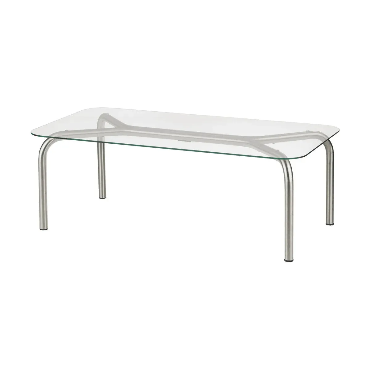 Table basse carré en verre trempé 110x60cm Uku - Noo.ma