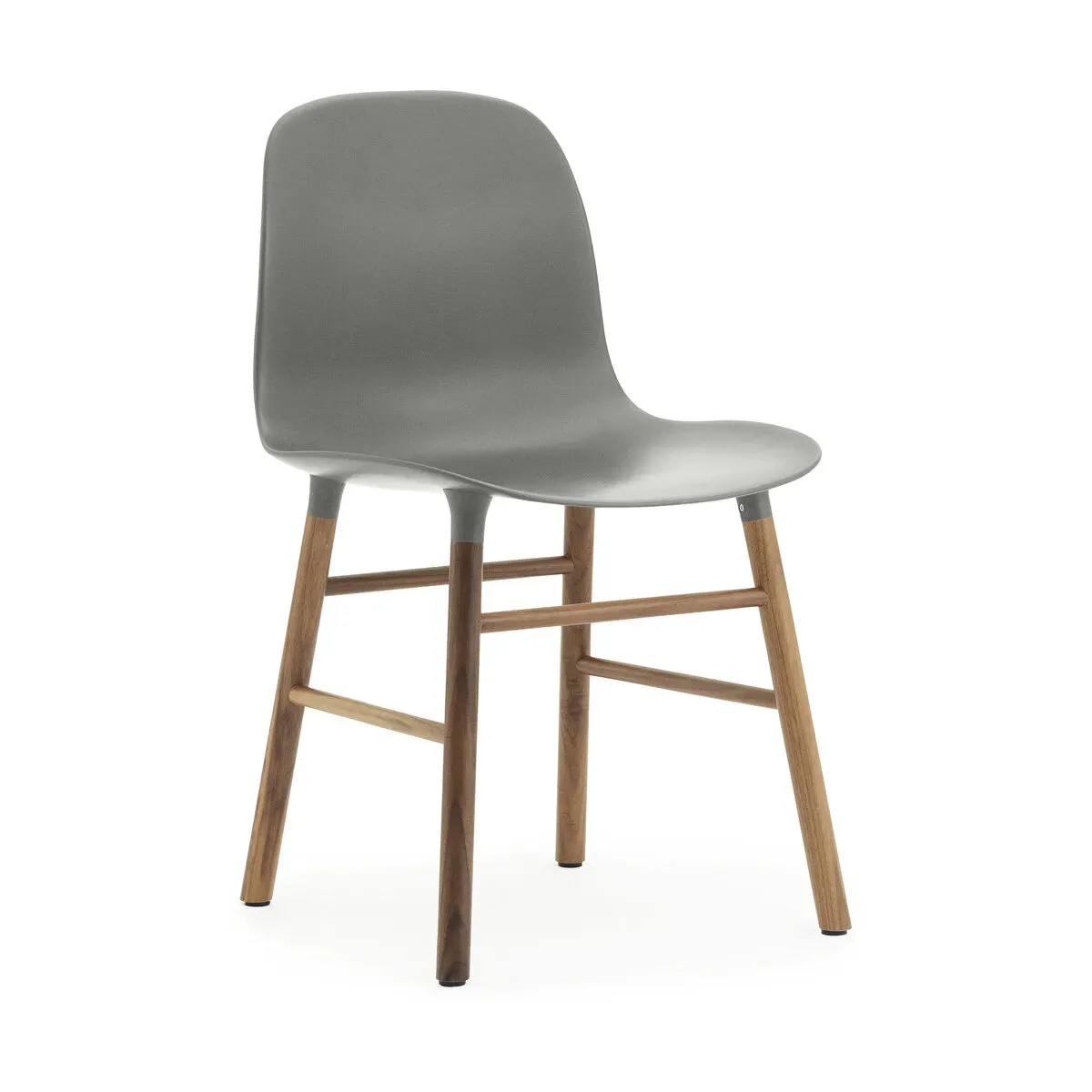 Chaise en noyer naturel et pp gris Form - Normann Copenhagen