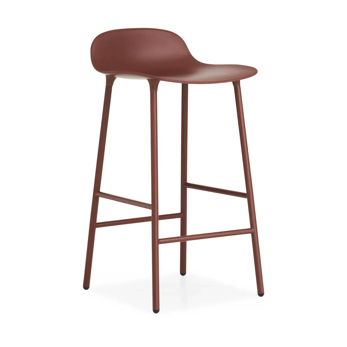 Tabouret de bar en chêne et pp rouge 65 cm Form - Normann Copenhagen