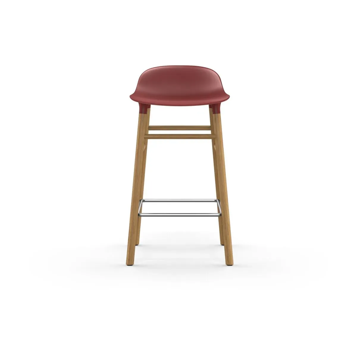 Tabouret de bar en chêne naturel et pp rouge 65 cm Form - Normann Copenhagen