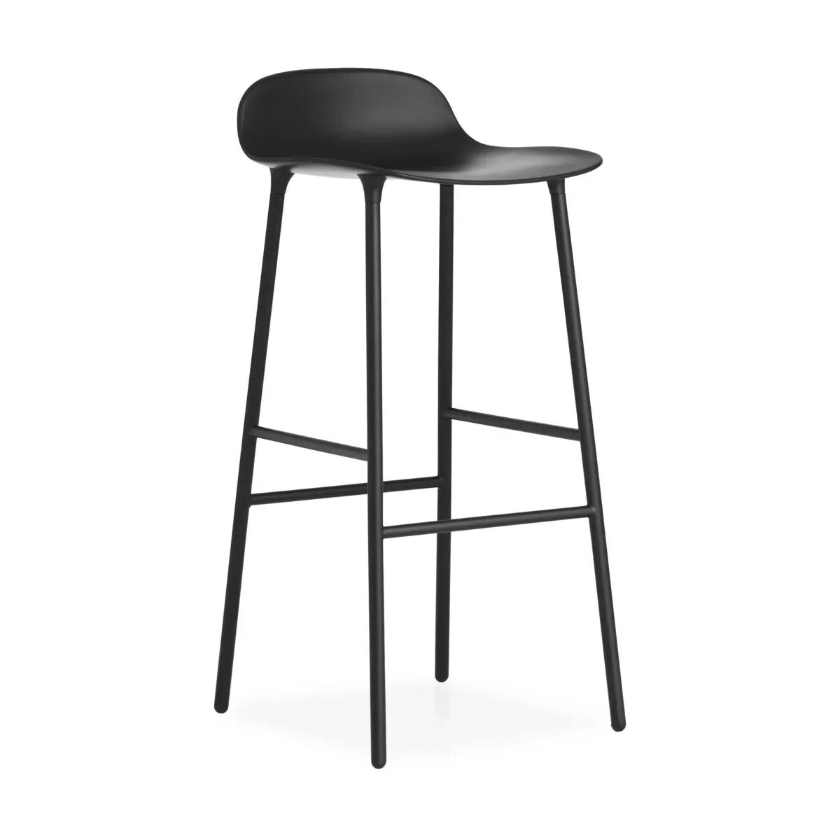 Tabouret de bar en acier et pp noir 75 cm Form - Normann Copenhagen