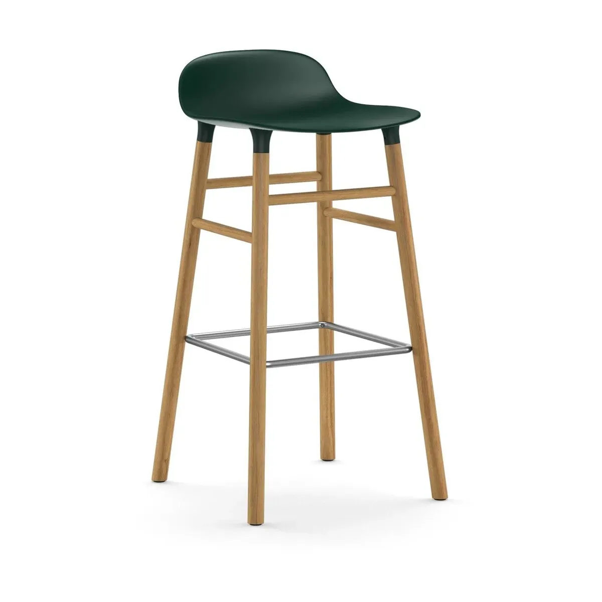 Tabouret de bar en chêne naturel et pp vert 75 cm Form - Normann Copenhagen