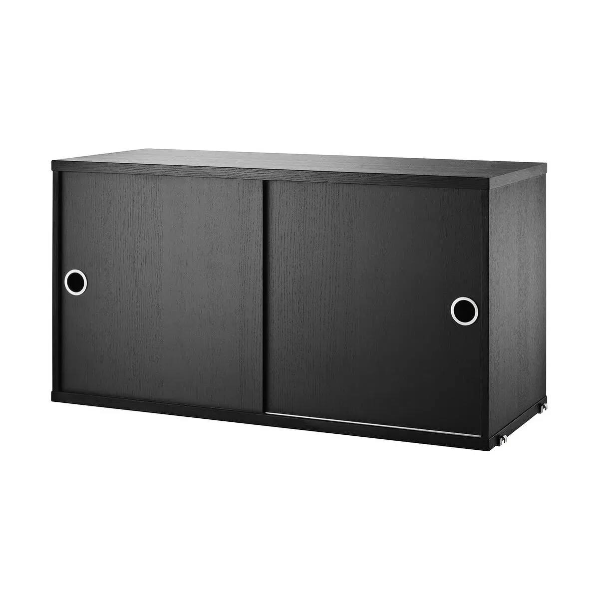 Caisson noir 2 portes coulissantes - String furniture