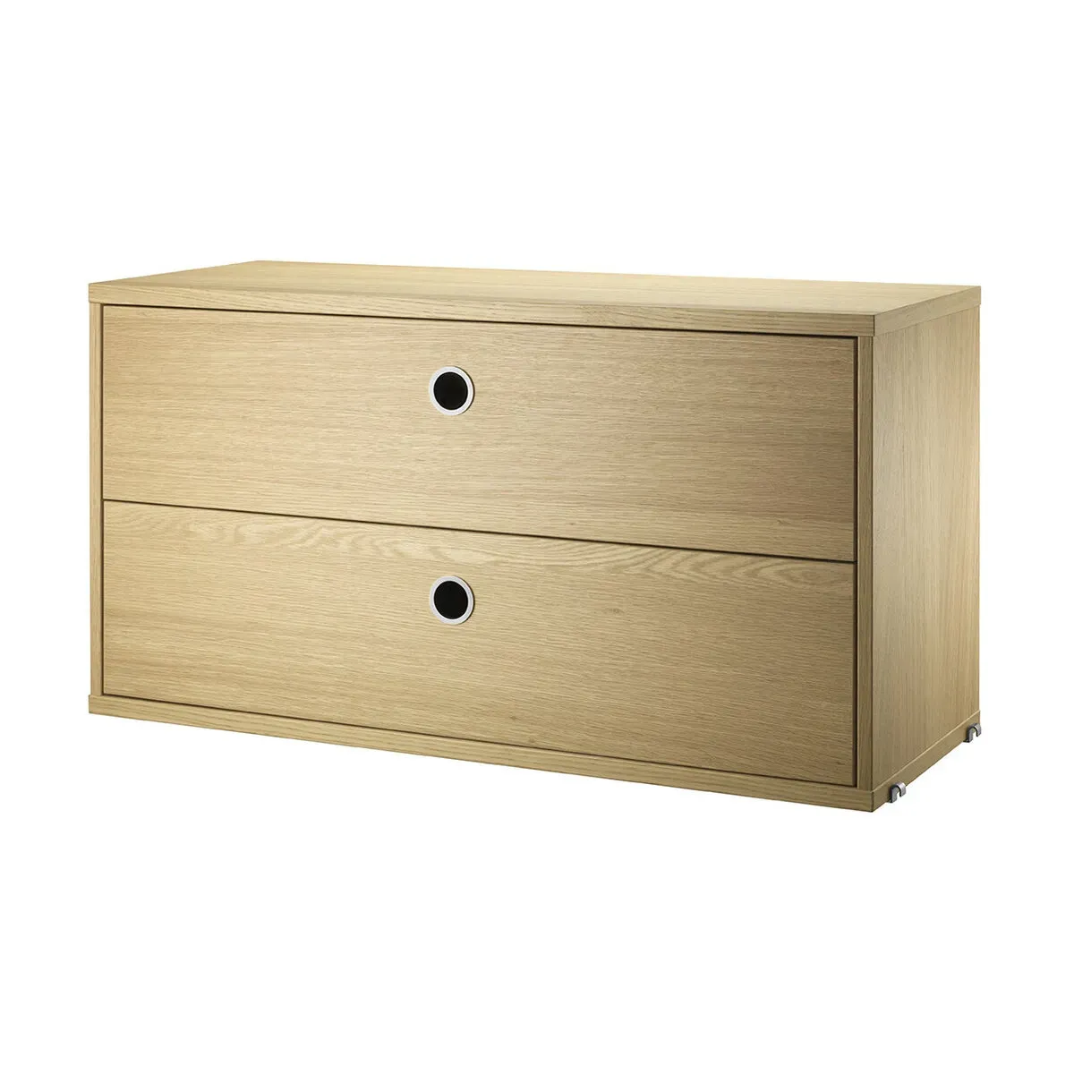 Caisson 2 tiroirs en chêne 78 x 30 x 42 cm - String furniture