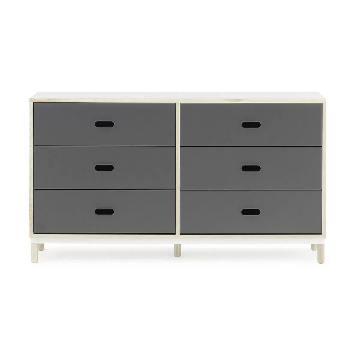 Commode à 6 tiroirs gris Sideboard Grey - Normann Copenhagen