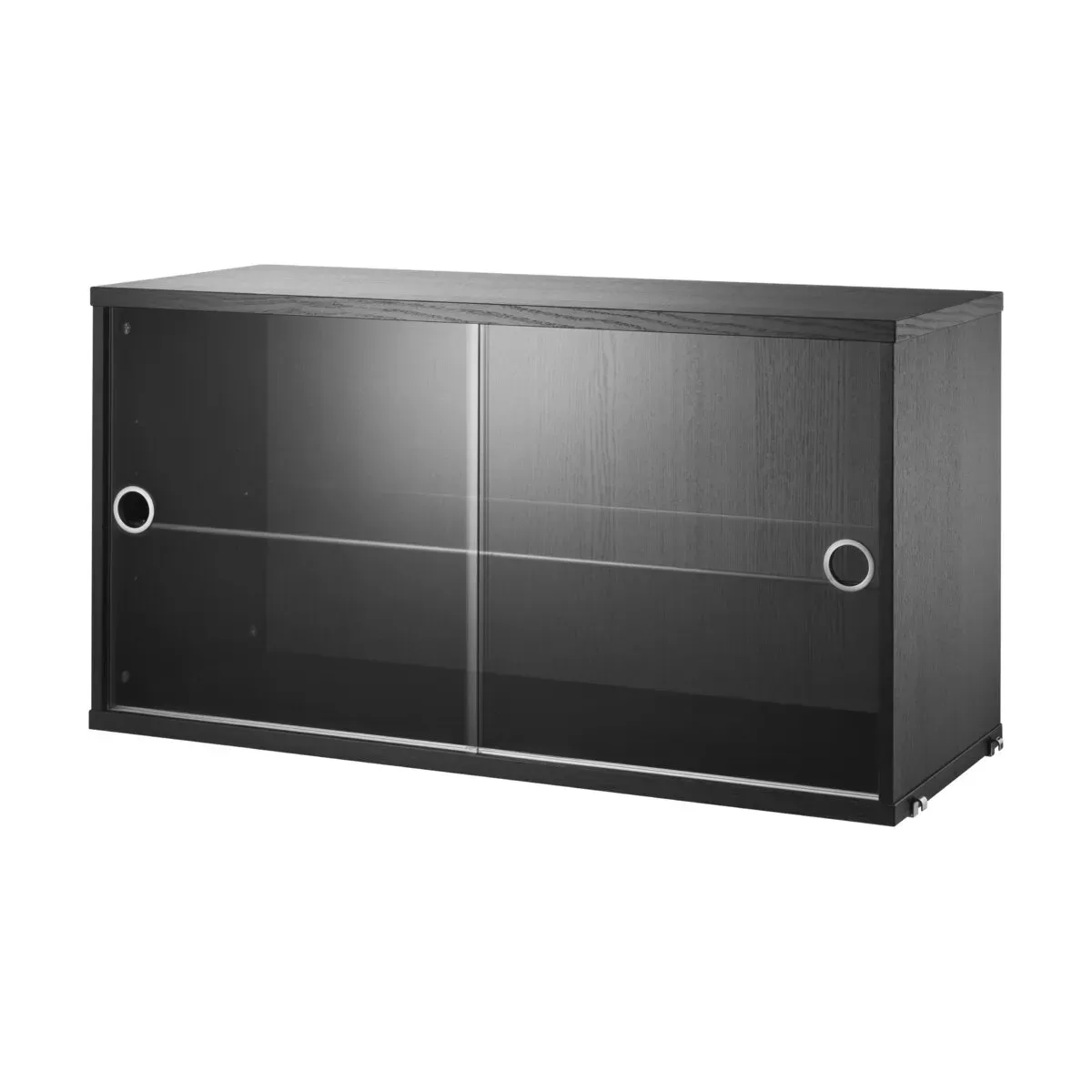 Caisson en frêne 2 portes coulissantes en verre - String furniture