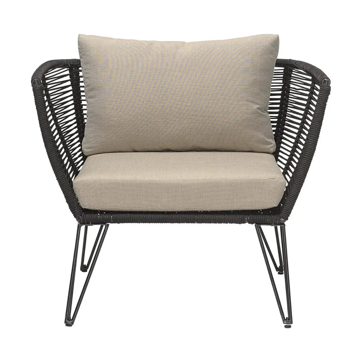 Fauteuil en métal noir outdoor Mundo - Bloomingville