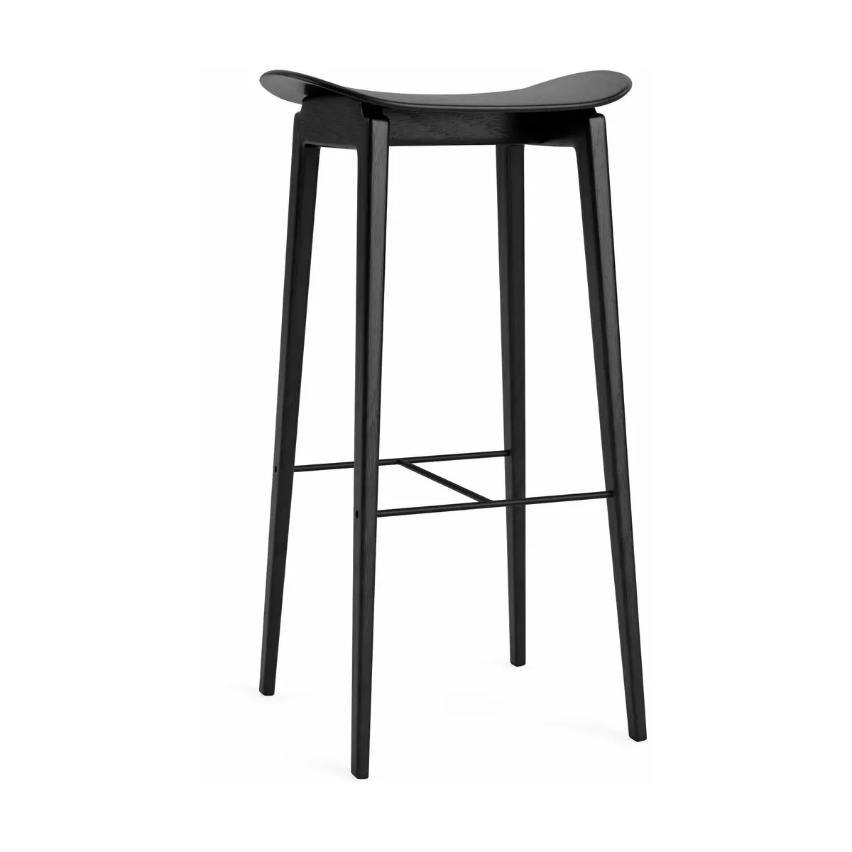 Tabouret de bar en chêne noir 75 cm NY11 - NOR11