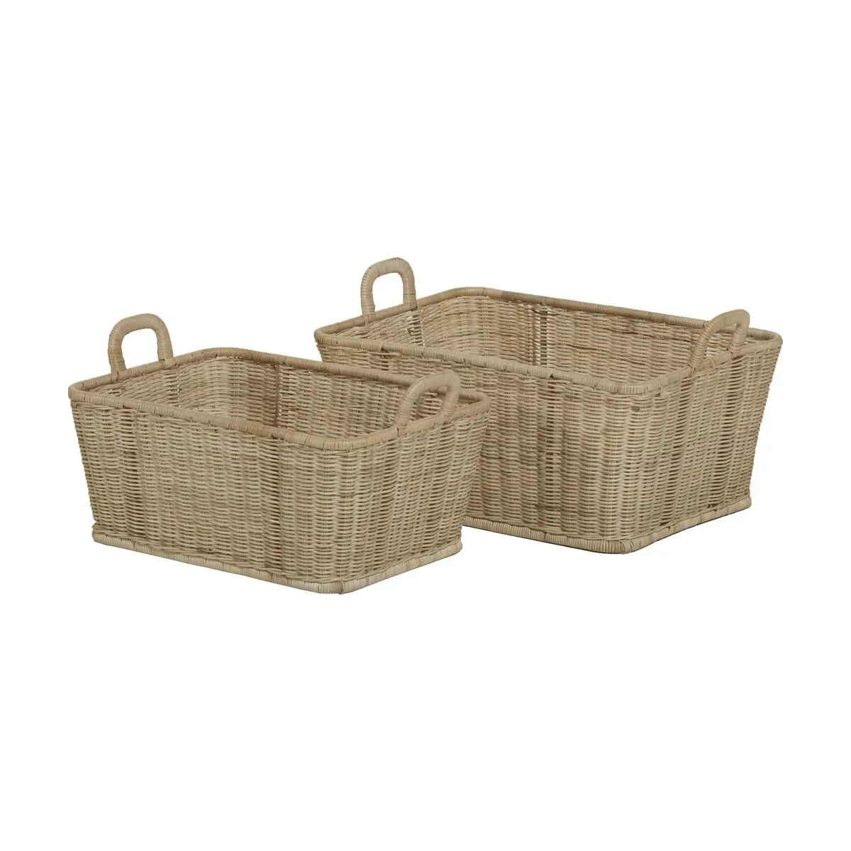 2 Mannes à linge en rotin naturel - KOK