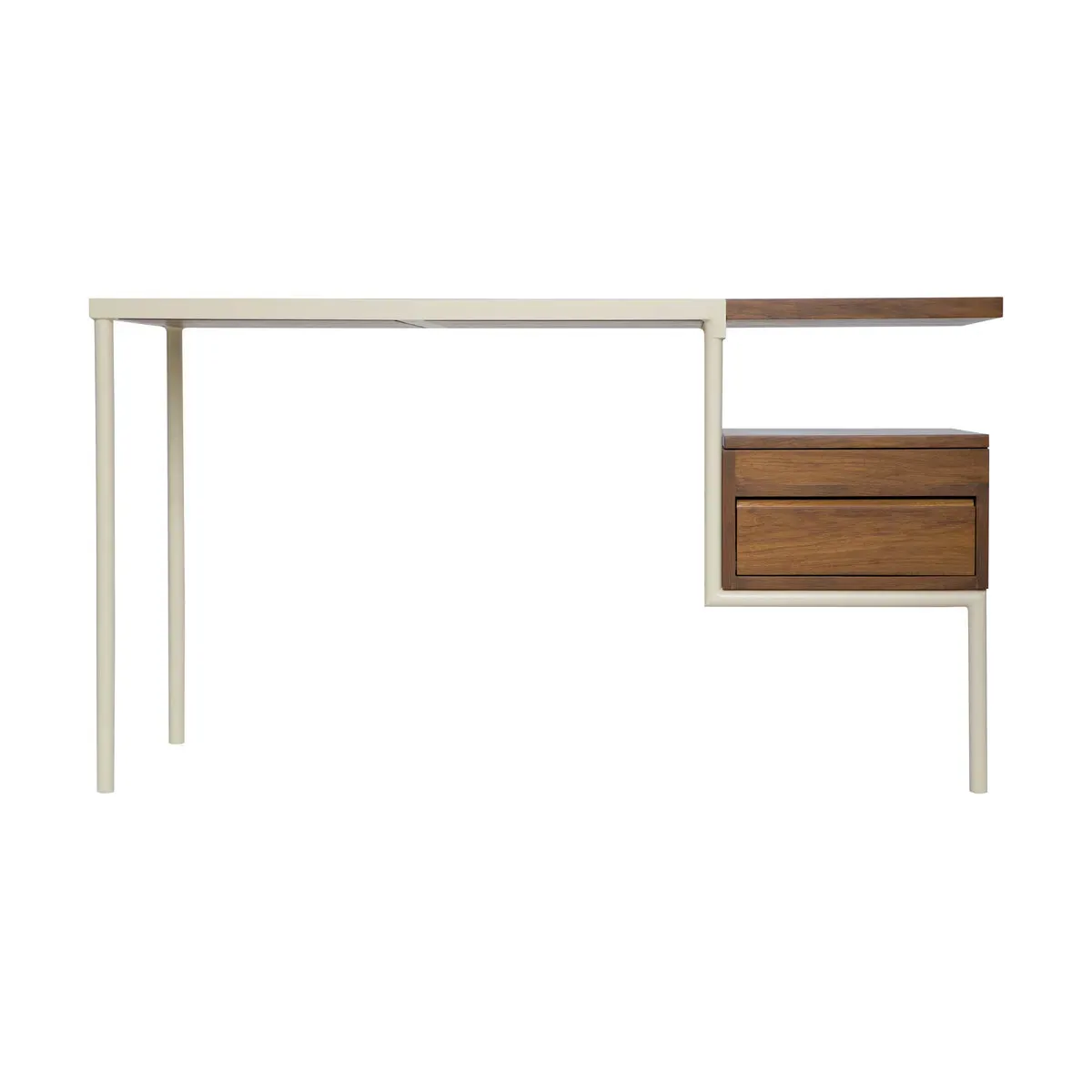 Bureau crème et teck Ktab Simple - Kann Design