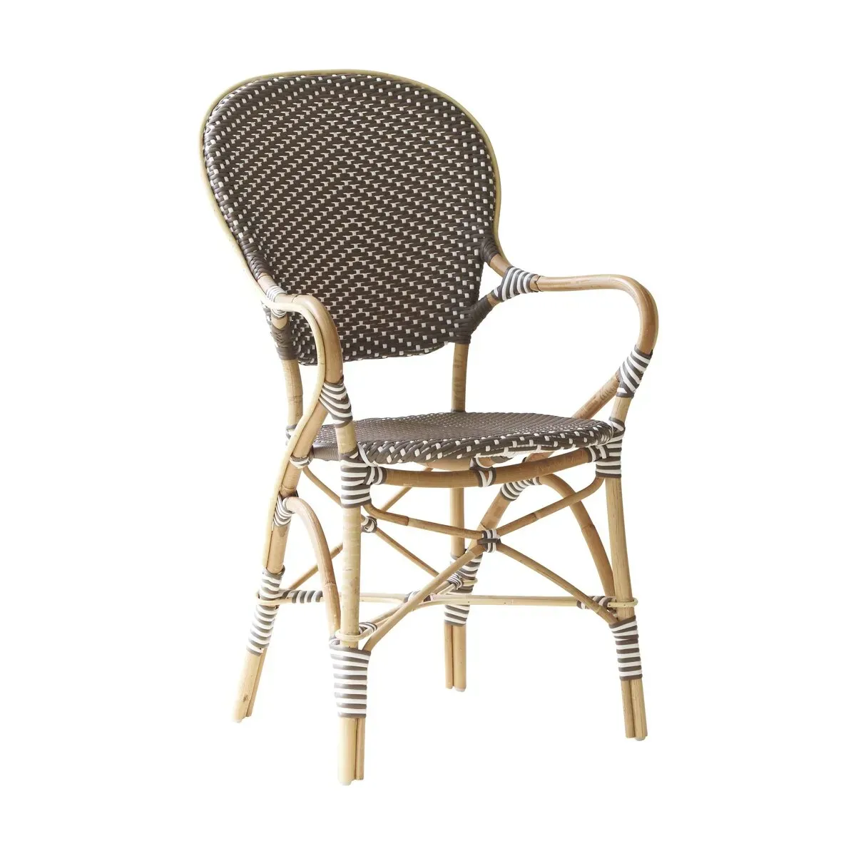 Fauteuil bistrot marron Isabelle - Sika Design