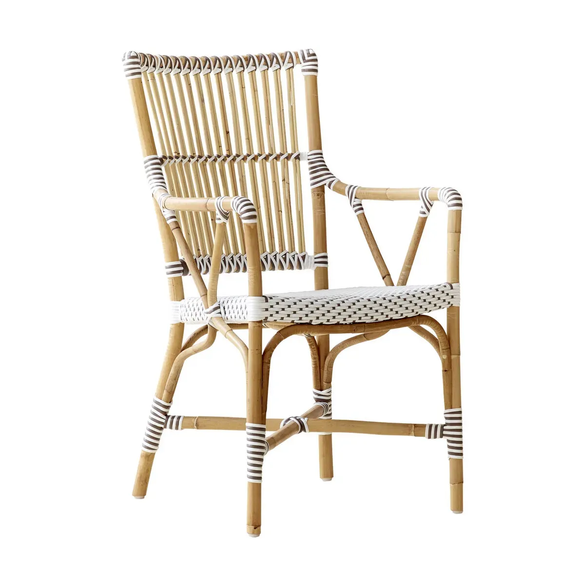 Chaise en rotin avec accoudoirs Monique - Sika Design