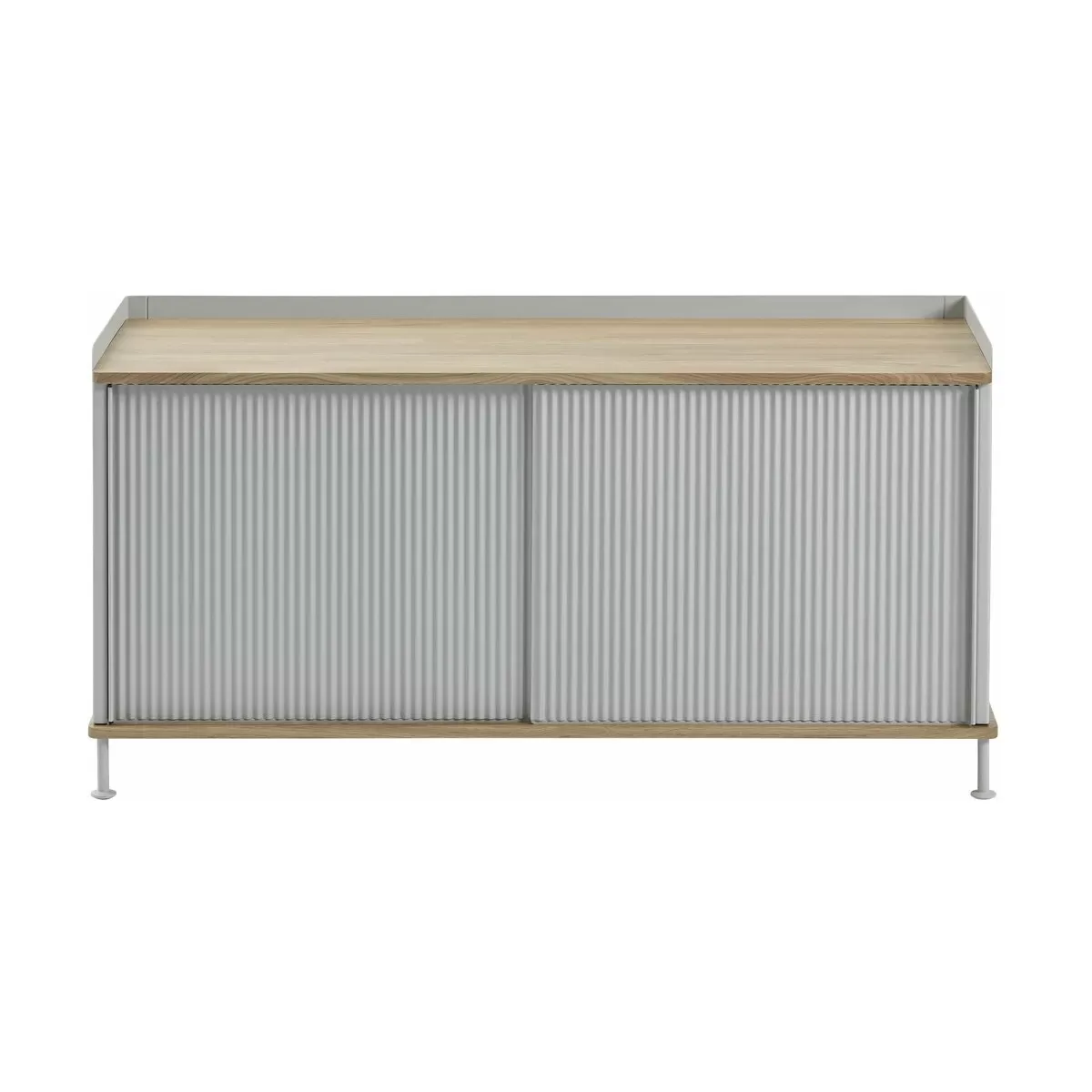 Buffet gris et chêne 124 cm Enfold - Muuto