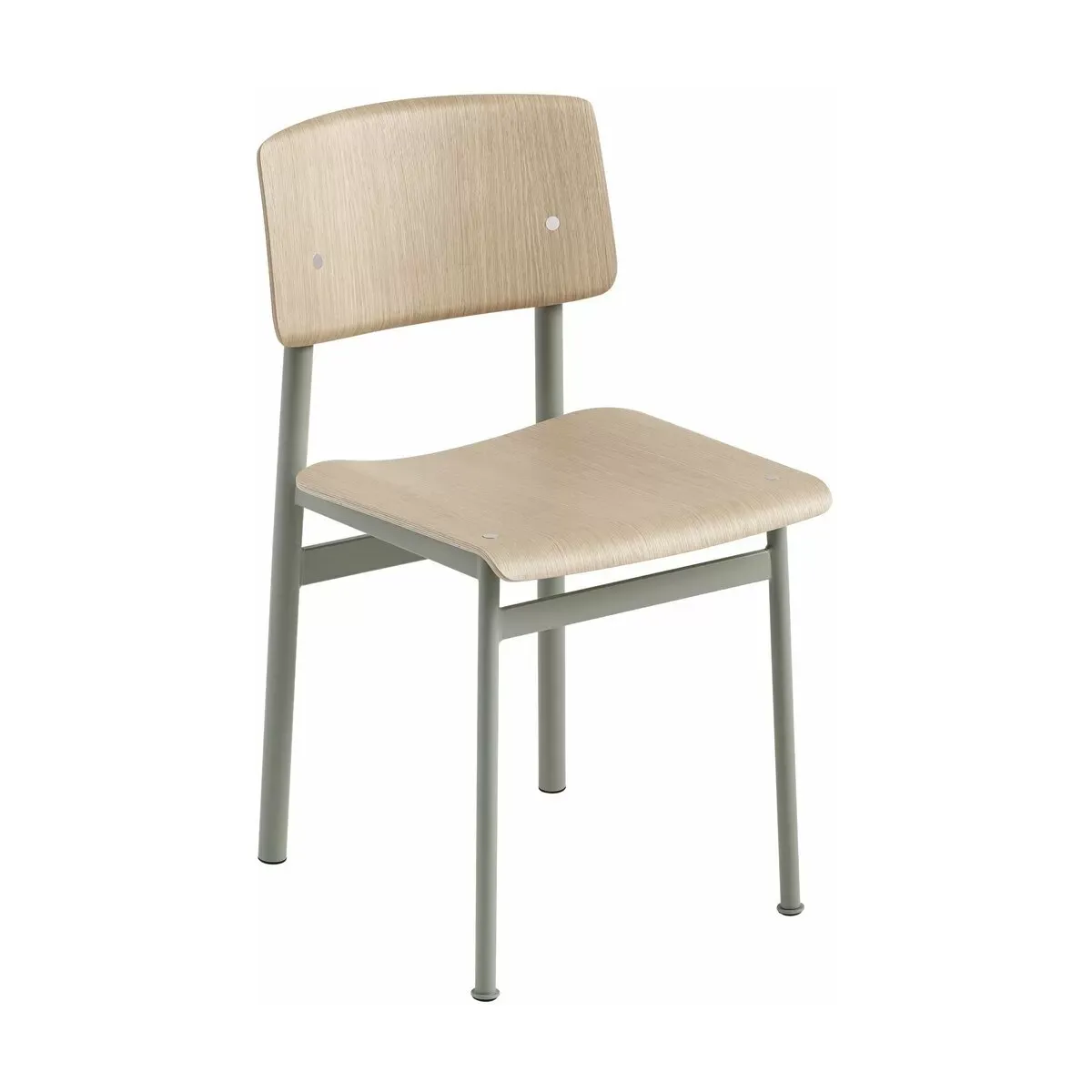 Chaise en chêne et vert gris Loft - Muuto