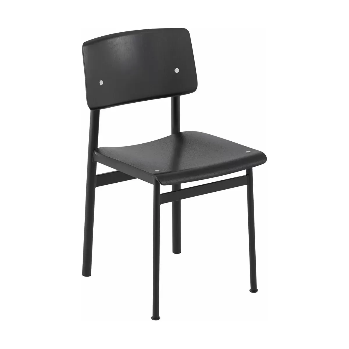 Chaise en chène noir et noire Loft - Muuto