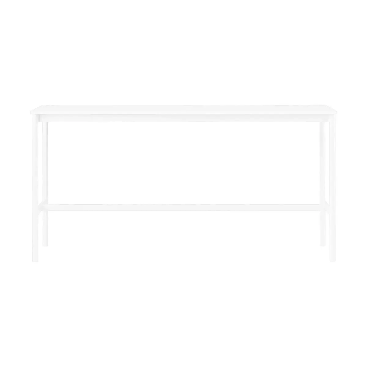 Table haute en stratifié blanc et piètement blanc 50 x 190 x 95 cm Base - Muuto