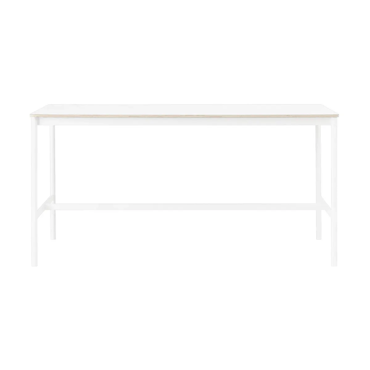 Table haute en contreplaqué stratifié blanche 85 x 190 x 95 cm Base - Muuto
