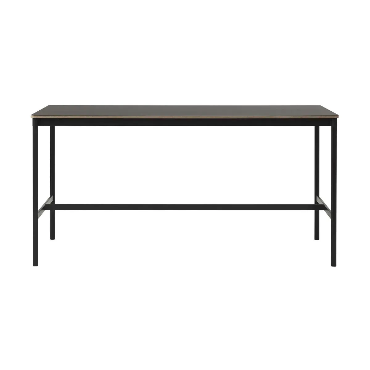 Table haute en linoléum noire contreplaqué 85 x 190 x 95 cm Base - Muuto