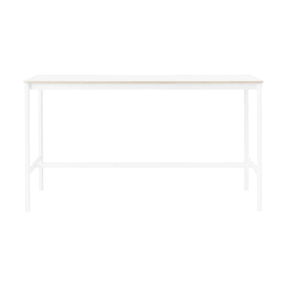 Table haute en contreplaqué stratifié blanche 85 x 190 x 105 cm Base - Muuto
