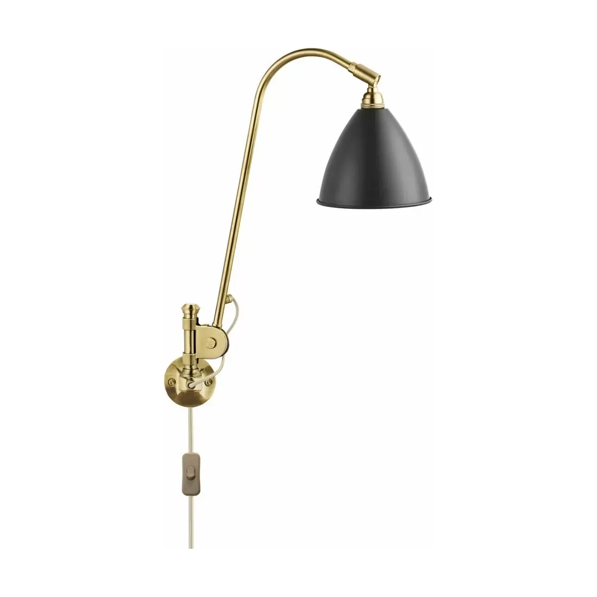 Applique avec prise en laiton et métal noir Bestlite BL6 - Gubi