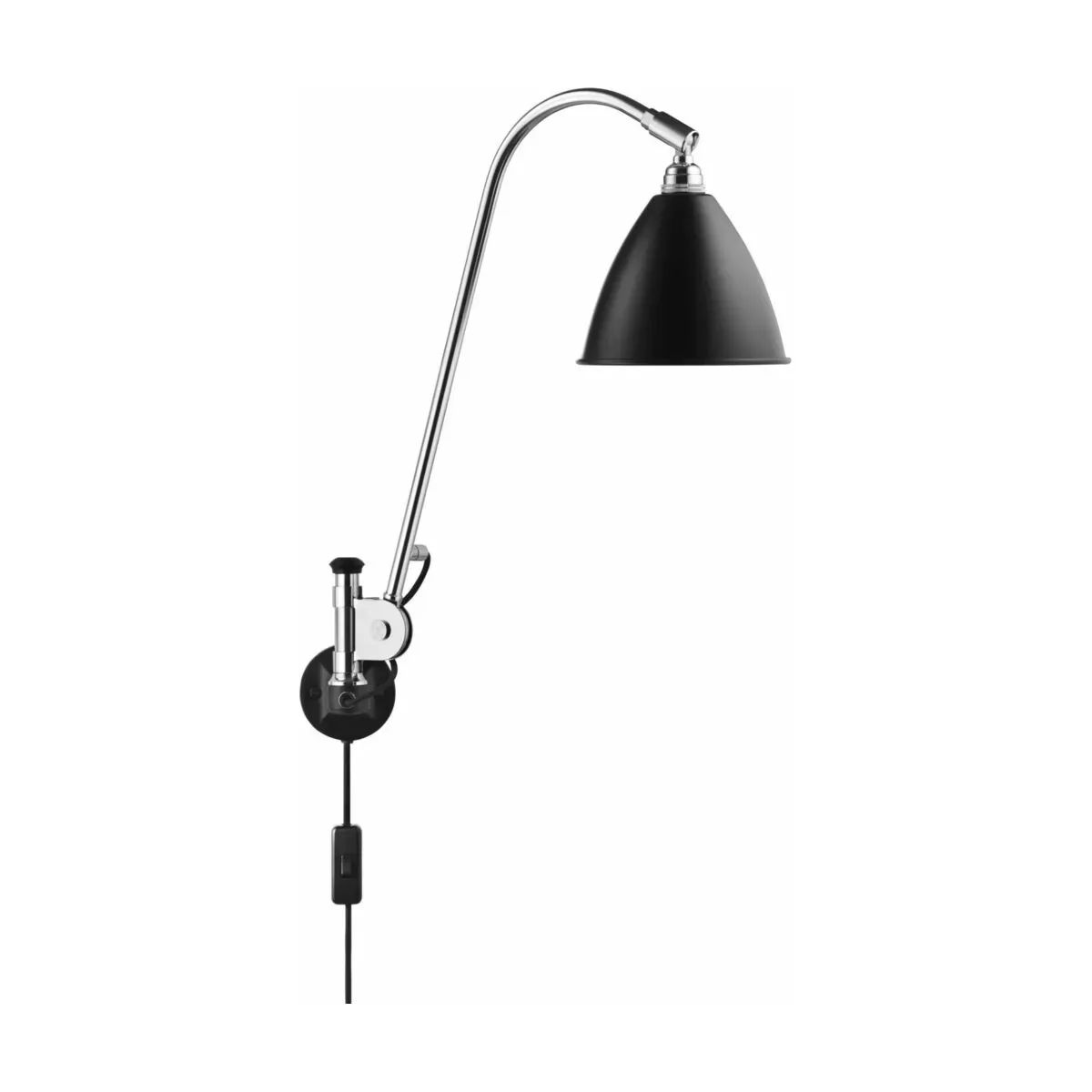Applique avec prise en métal chromé et noir Bestlite BL6 - Gubi